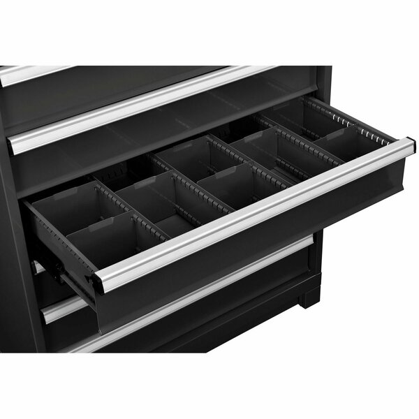 Global Industrial Dividers for 6inH Drawer of Modular Drawer Cabinet 36inWx24inD, Black 316073